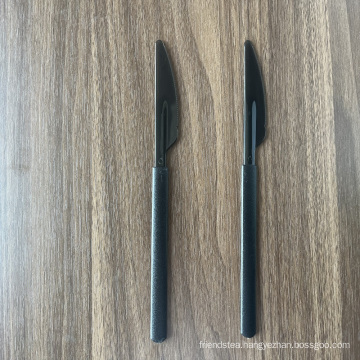 custom black flatware Biodegradable cutlery disposable knife